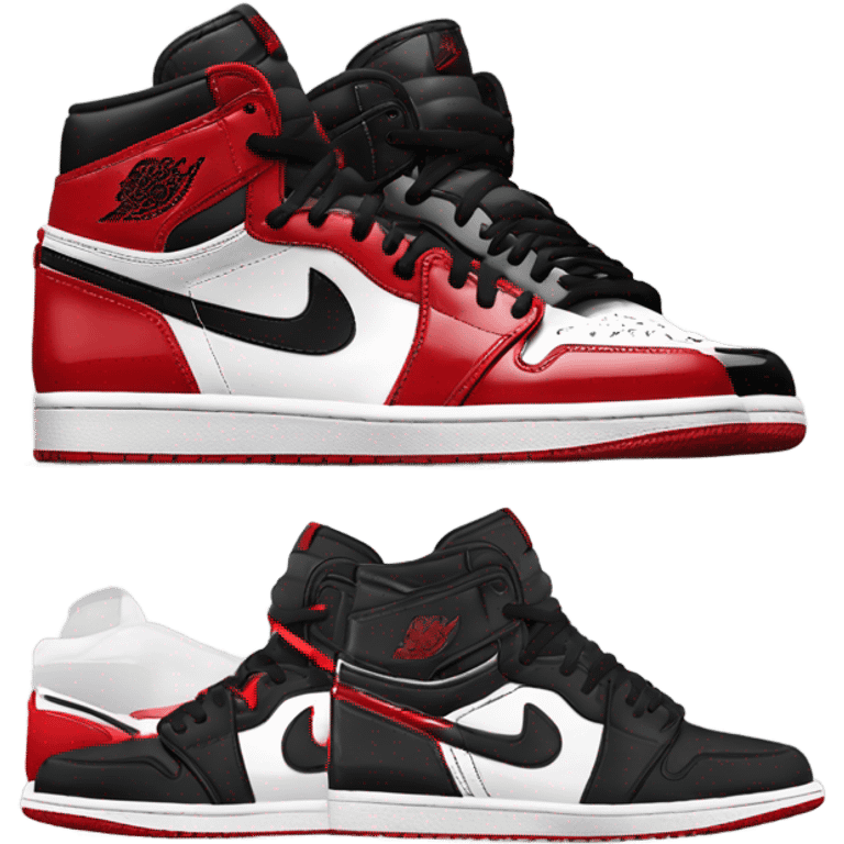 Nike Jordan 1 high patent bred emoji