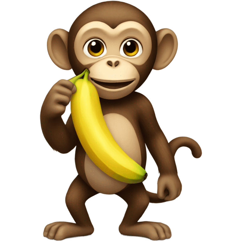 Monkey with a banana emoji