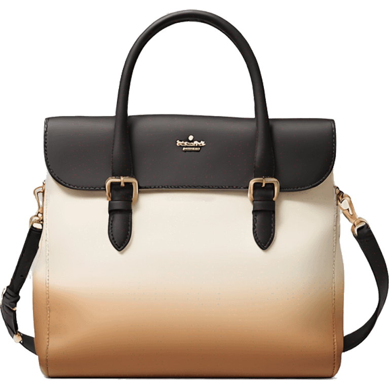 Realistic cream to tan ombre kate spade satchel purse.  emoji