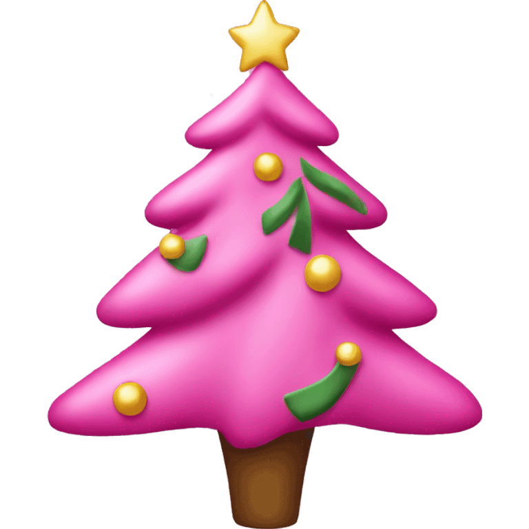 Pink Christmas tree  emoji