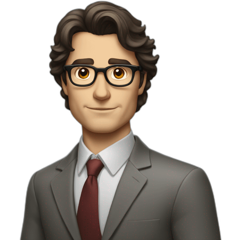 portrait of clark kent with great hair emoji