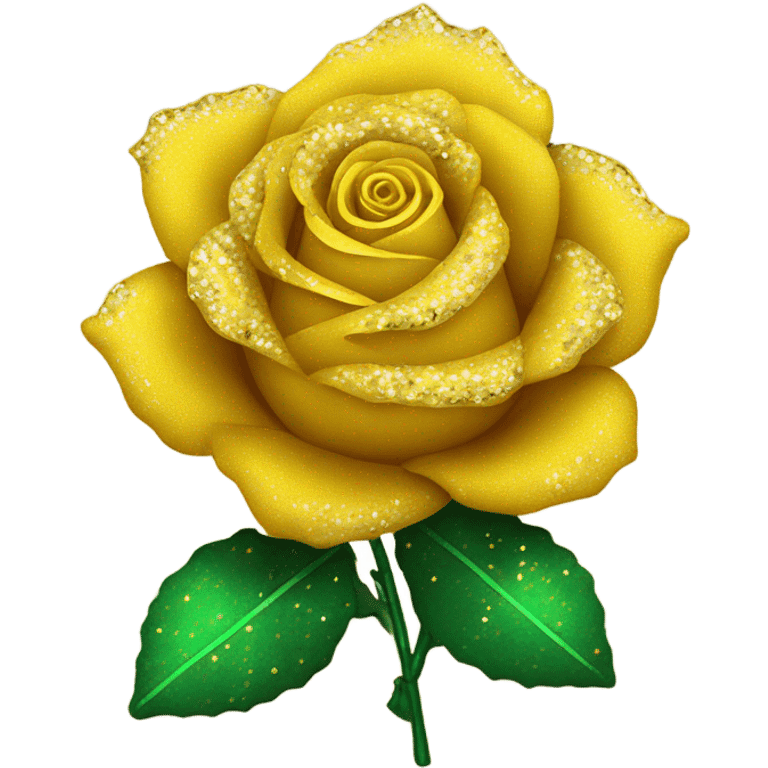 yellow rose with sequins emoji