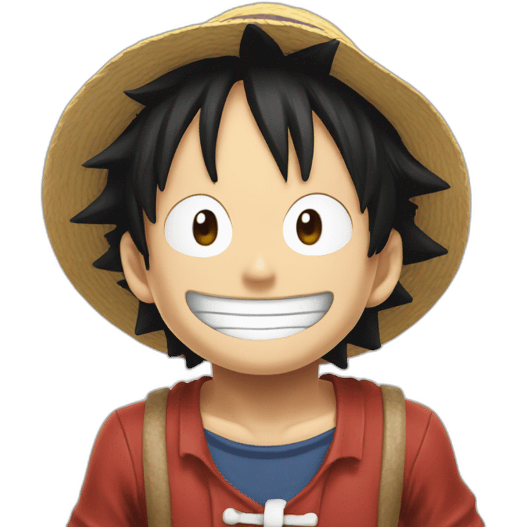 luffy one piece smiling emoji