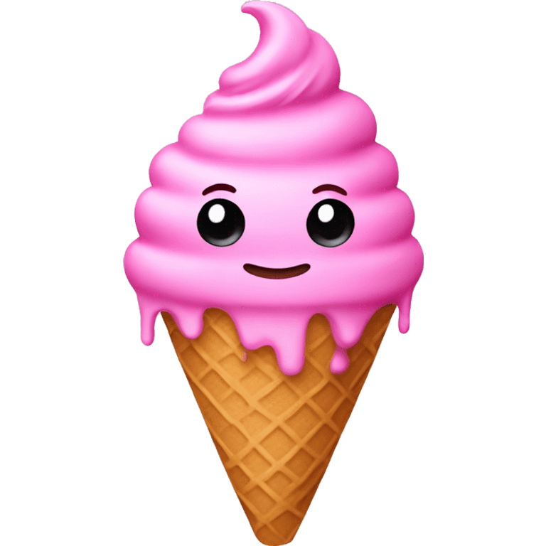 Pink ice cream  emoji