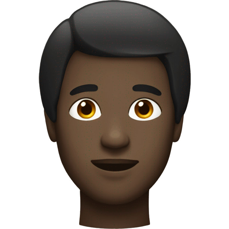 black man with a straight black bob emoji