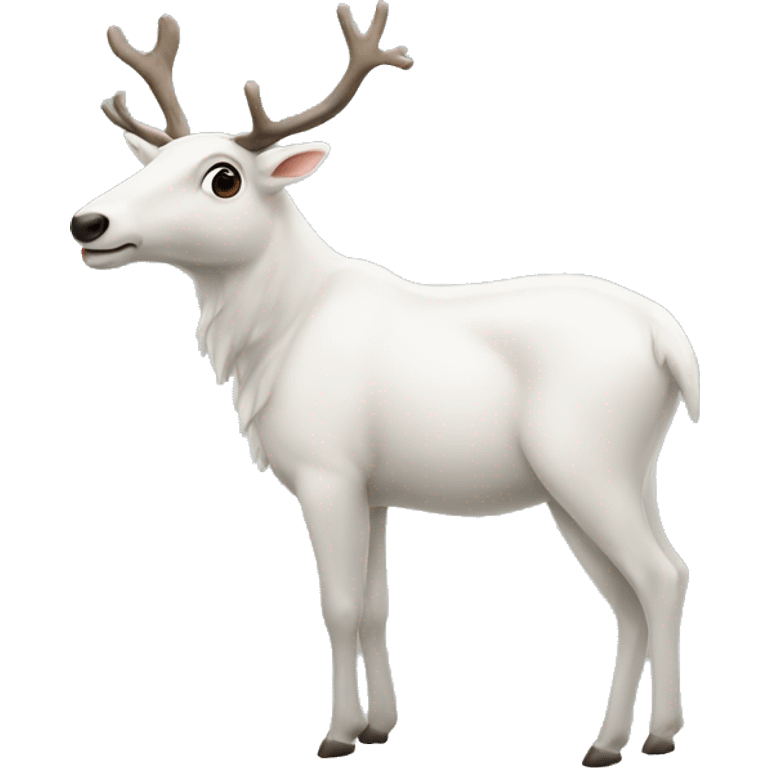 White raindeer emoji