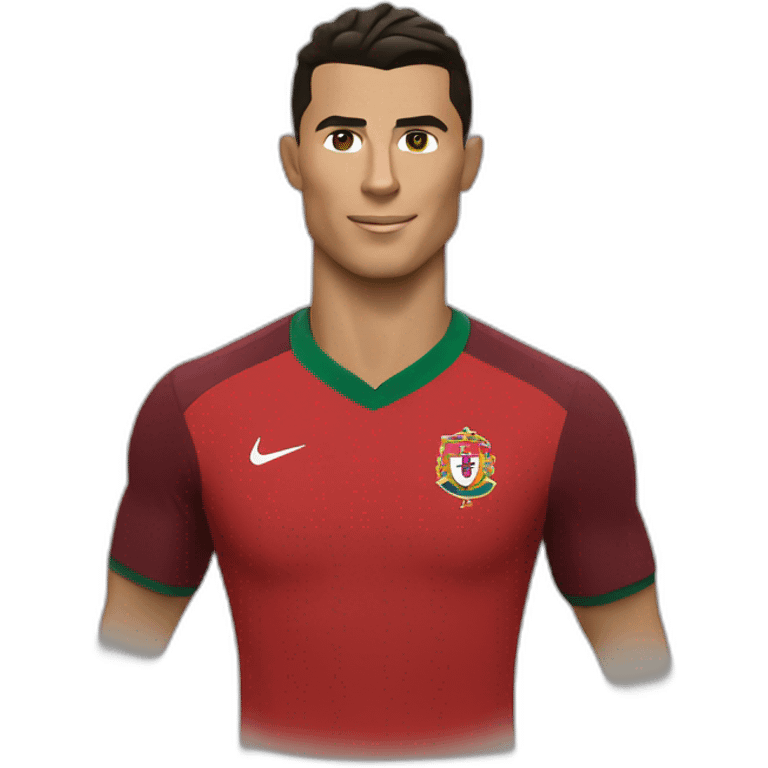 Cristiano Ronaldo wearing the Portugal jersey. emoji