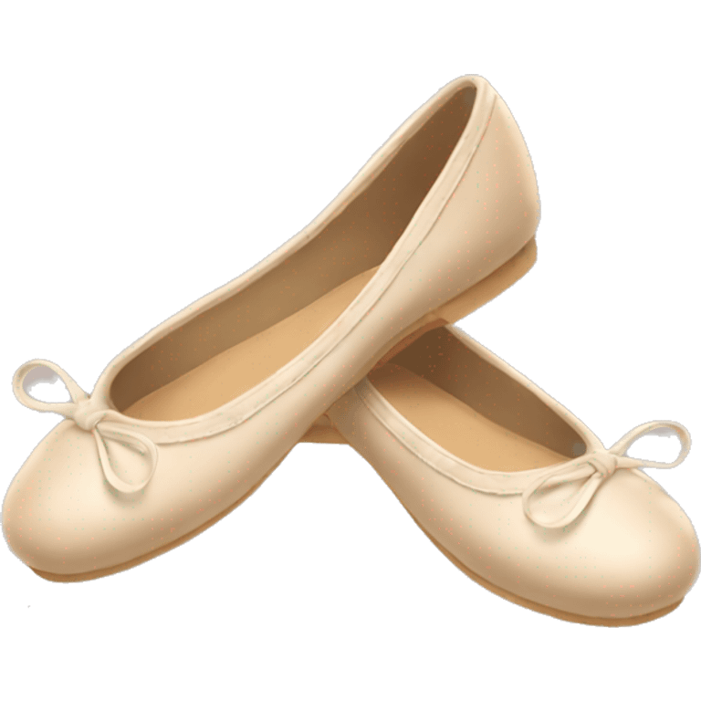 Beige aesthetic Ballerina shoes  emoji