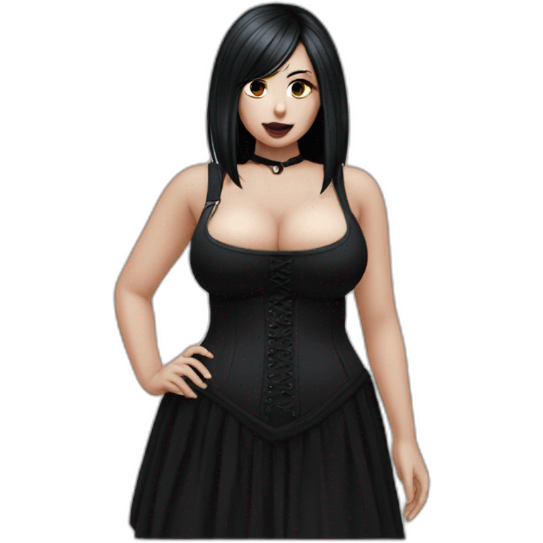 Big boob goth emoji