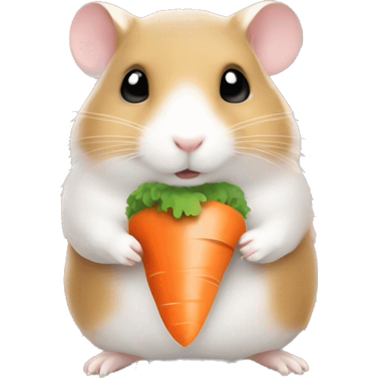 Hamster with carrot shape emoji