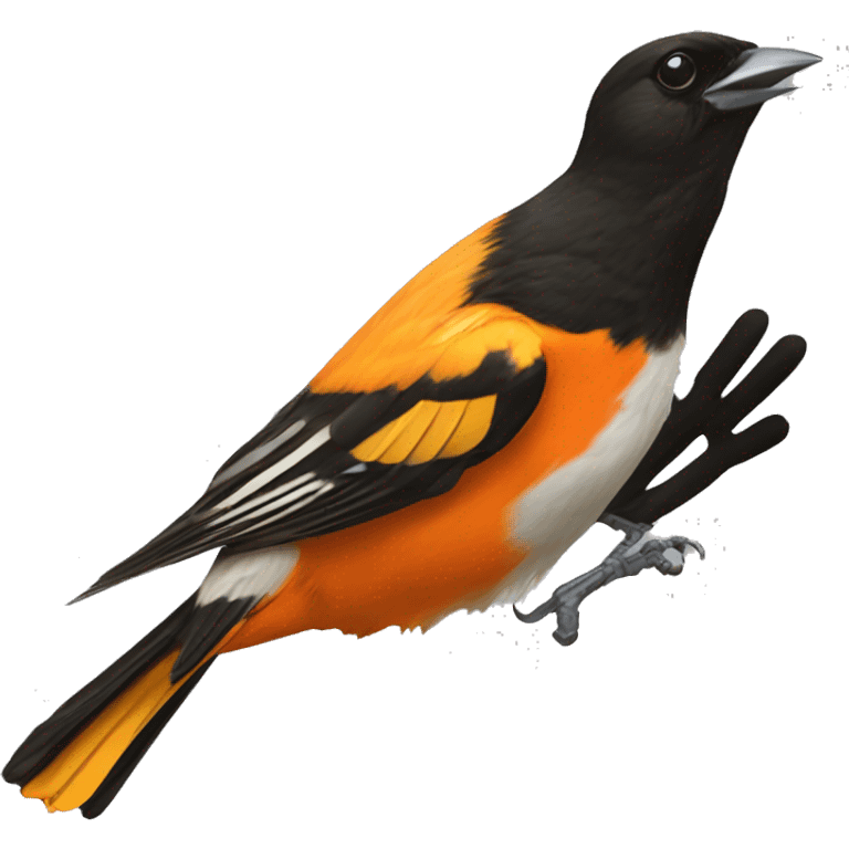 baltimore oriole in flight emoji