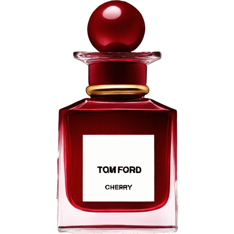 Iconic tom ford square Perfume bottle cherry emoji