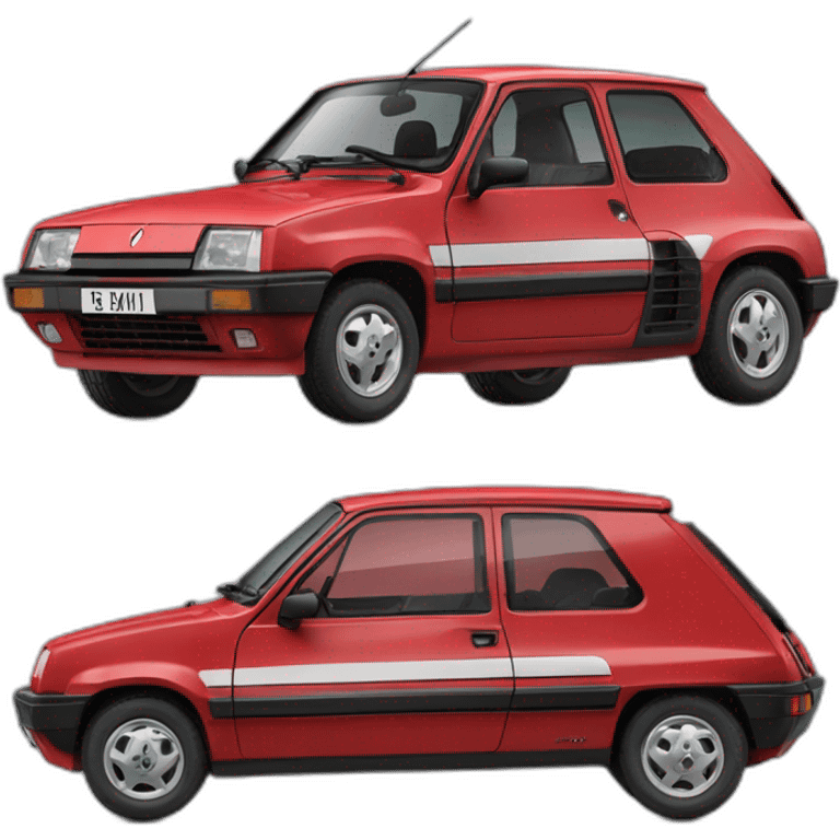 Renault super 5 rouge emoji