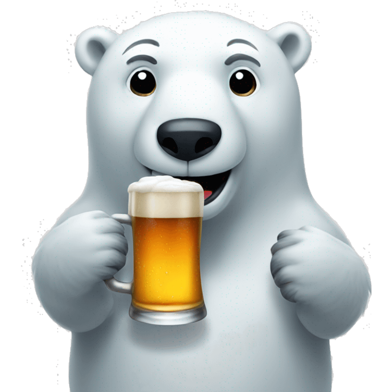 polar bear beer emoji