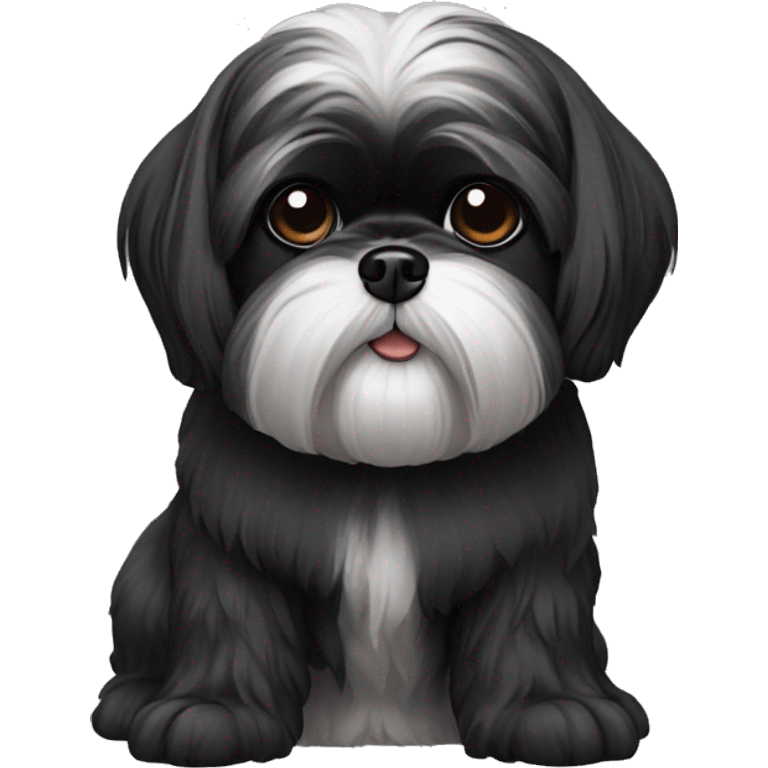 black Shih-Tzu emoji