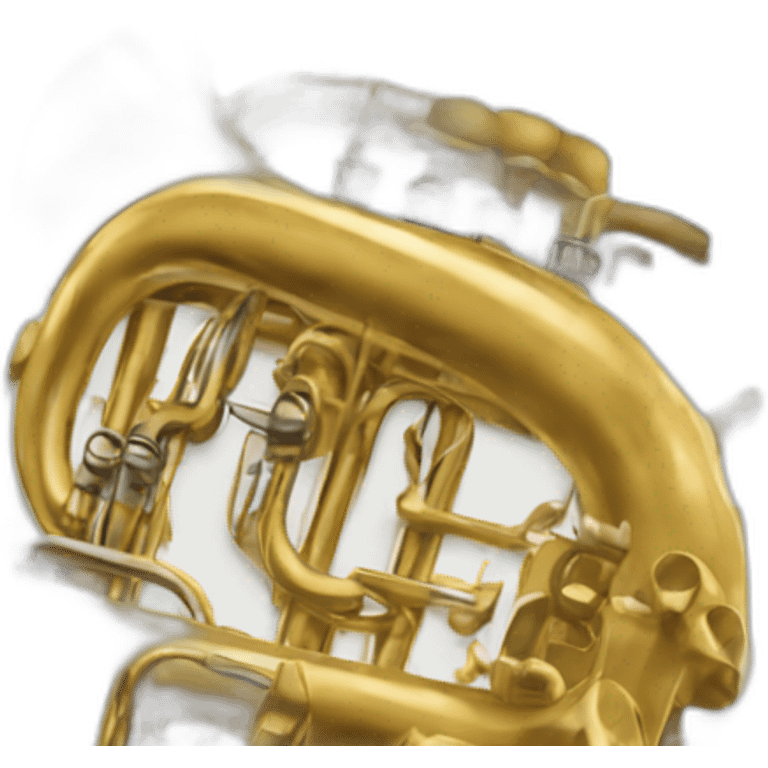 A blond young musician playing saxhorn emoji