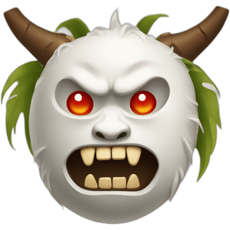 oni head with coconut emoji