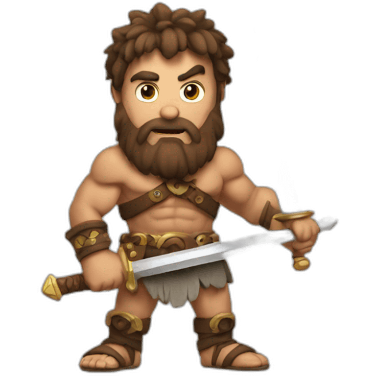 barbarian with sword emoji