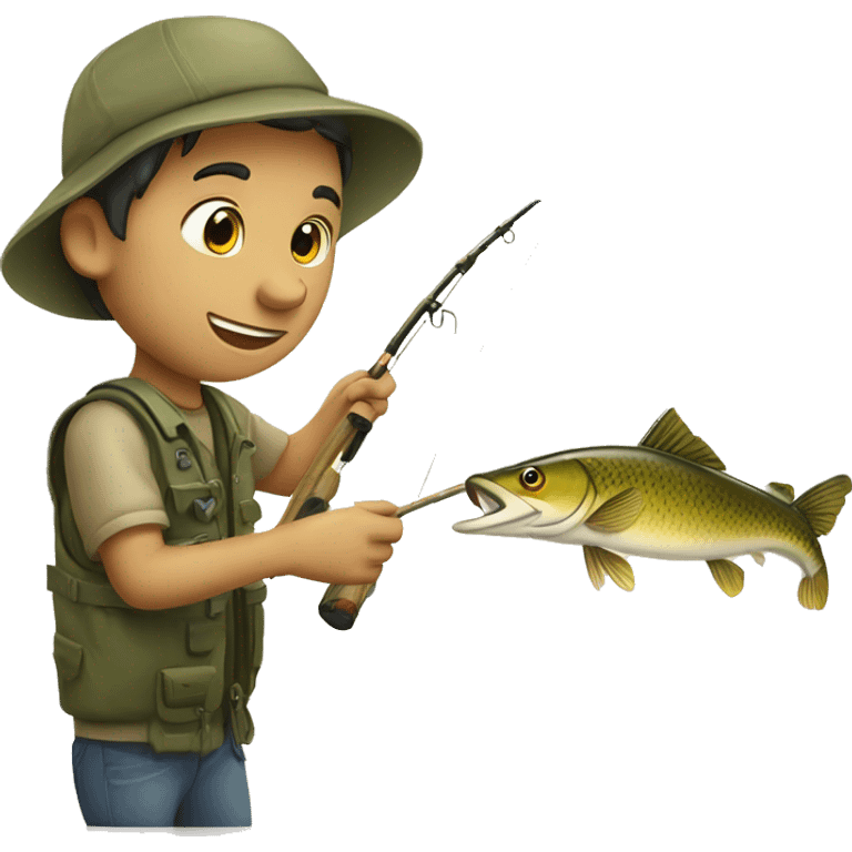 Boy fishing pike emoji