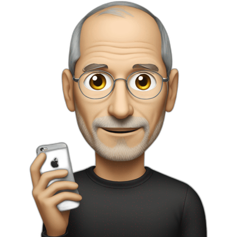 steve jobs holding an iPhone emoji