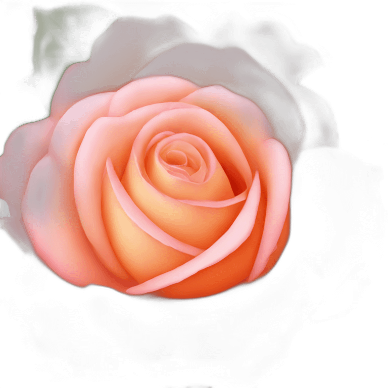 Pink rose with peach 512x512px emoji