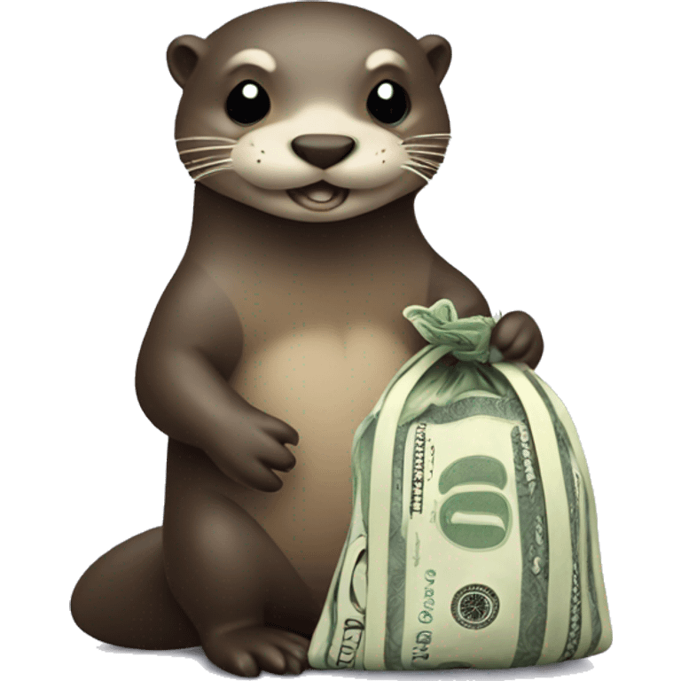 otter with bag of money emoji