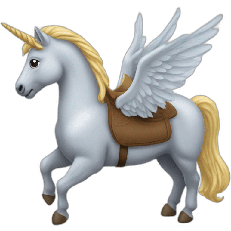 Licorne sur ours sur oiseau emoji