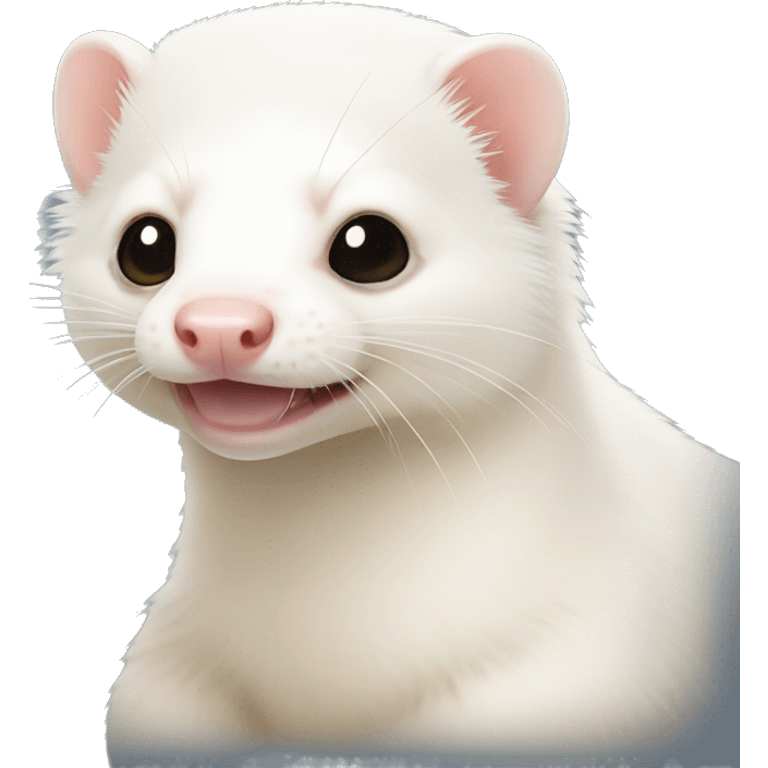 Albino ferret emoji