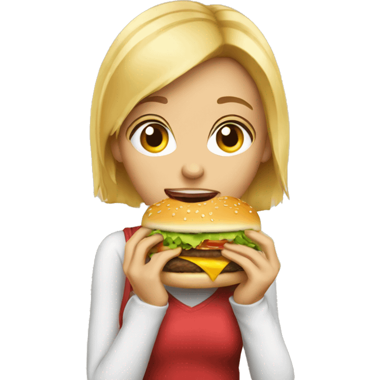 Girl eat burger  emoji