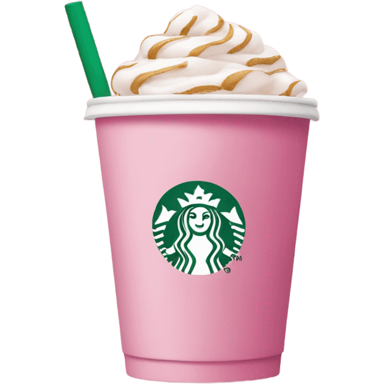 Pink Starbucks emoji