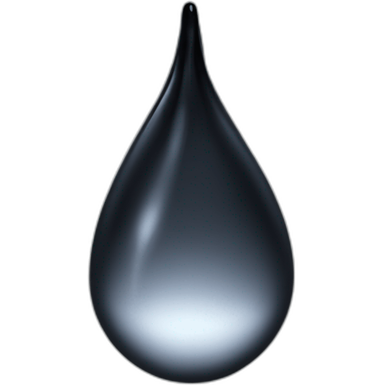 a black droplet using a turned-down-for-what' glass emoji