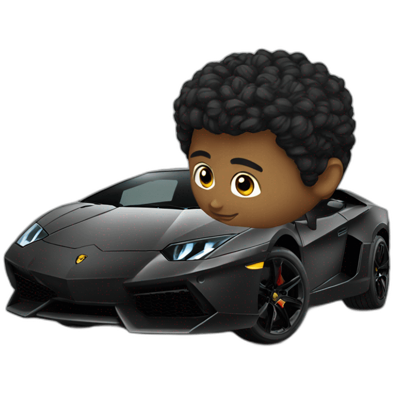 Lambo black emoji