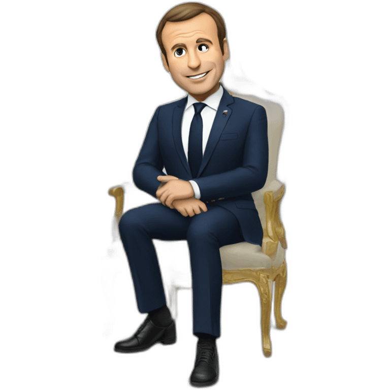 Chat avec macron emoji