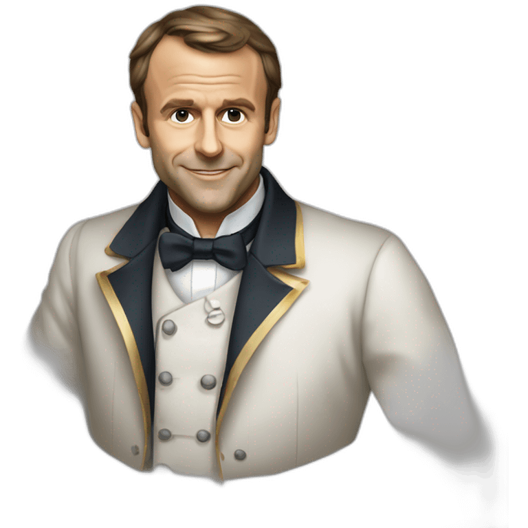 Emanuel Macron Buvant du jus blanc emoji