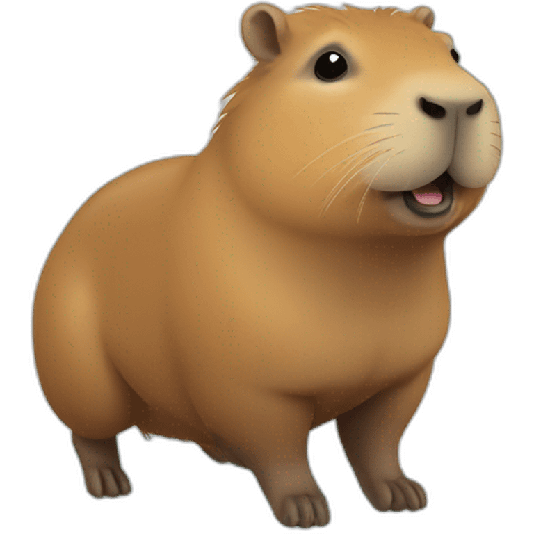 Capybara sur terre terre sur nuage emoji