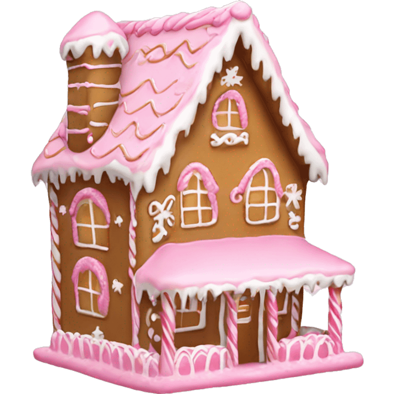 Light pink  gingerbread house￼  emoji