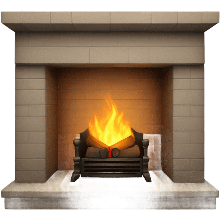 Realistic fireplace  emoji