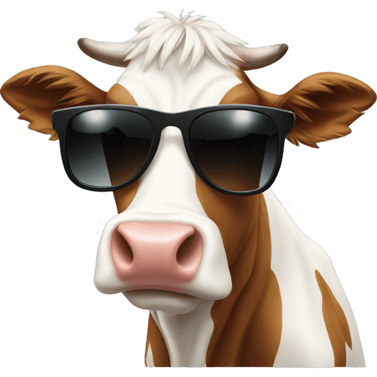 cow with sunglasses emoji