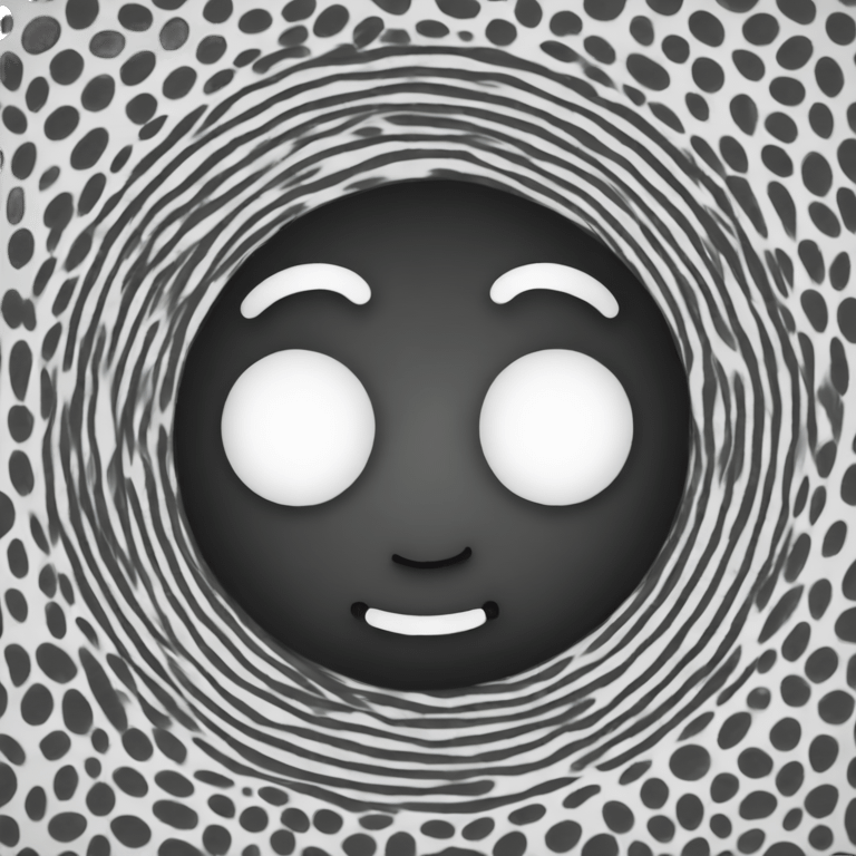 circle black and white emoji