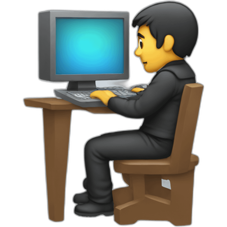 coder on computer emoji