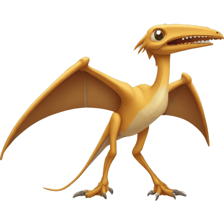 pterodactyl with hand two legs emoji