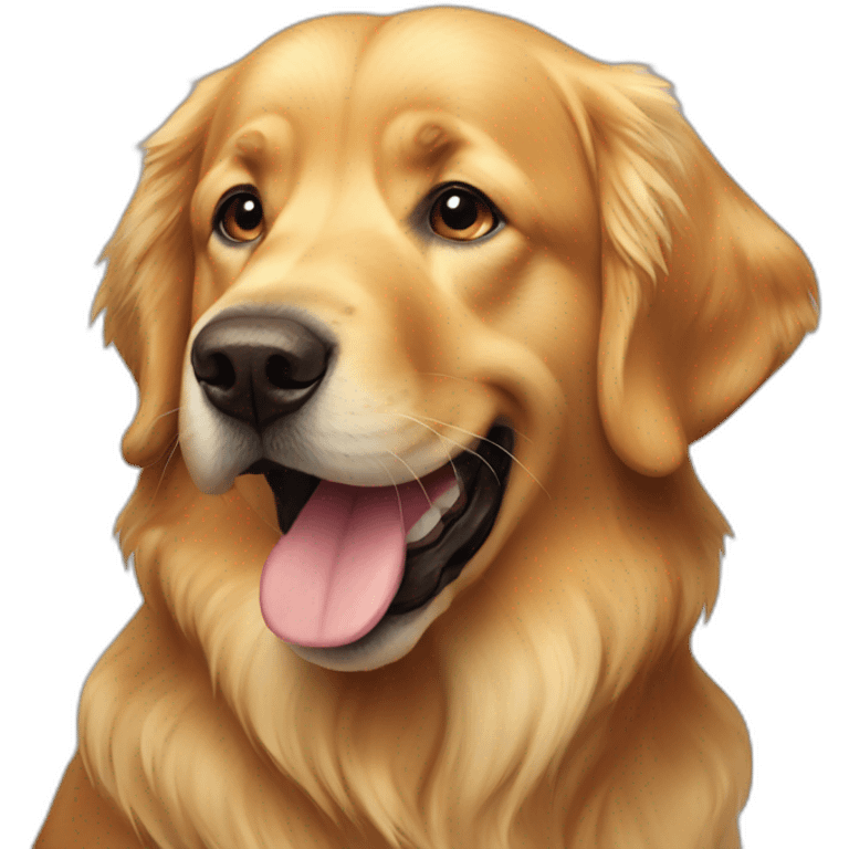 a silly golden retriver emoji