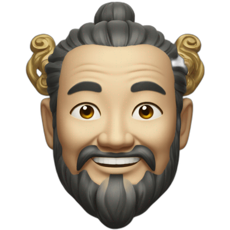 Smiling photo realistic enchanting chinese god of Fortune emoji