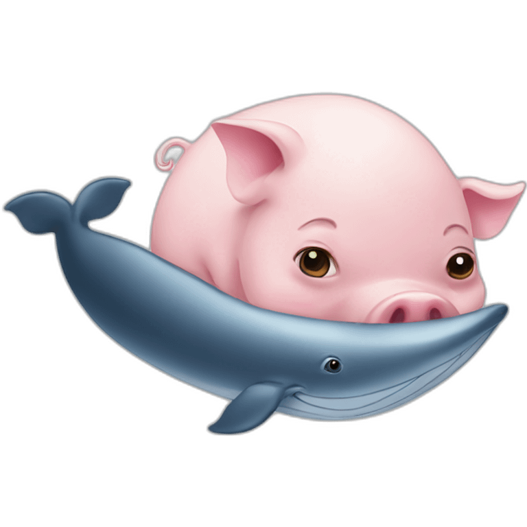 pig on a whale emoji