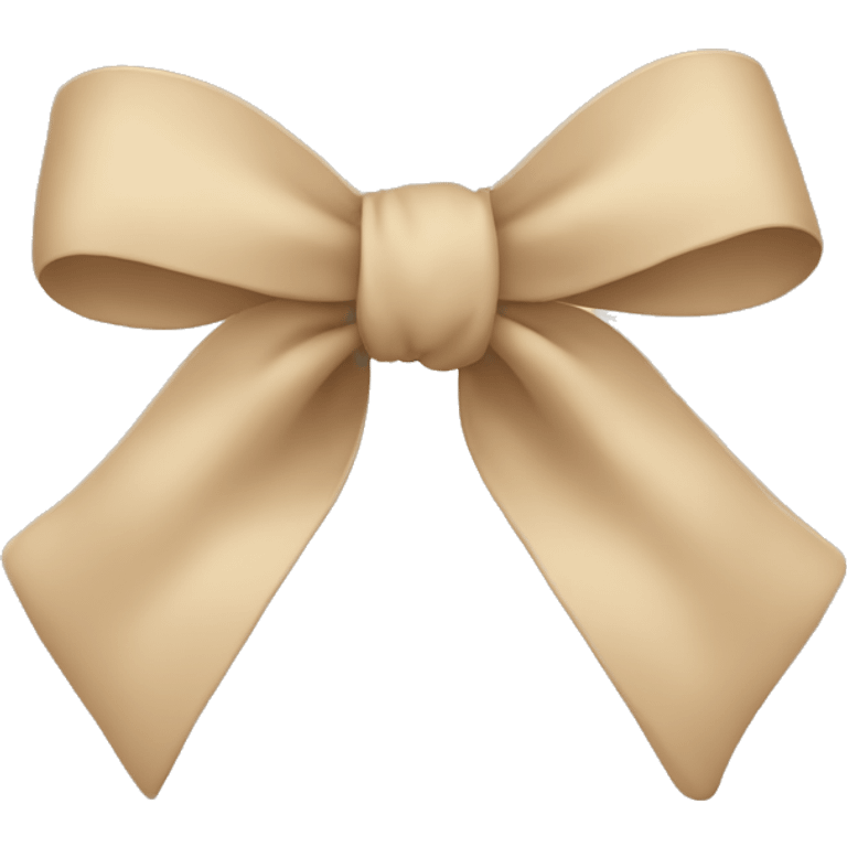 Beige bow emoji