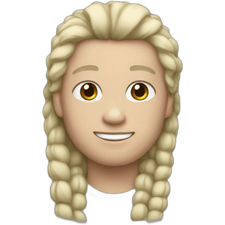 A white person with black hair  emoji