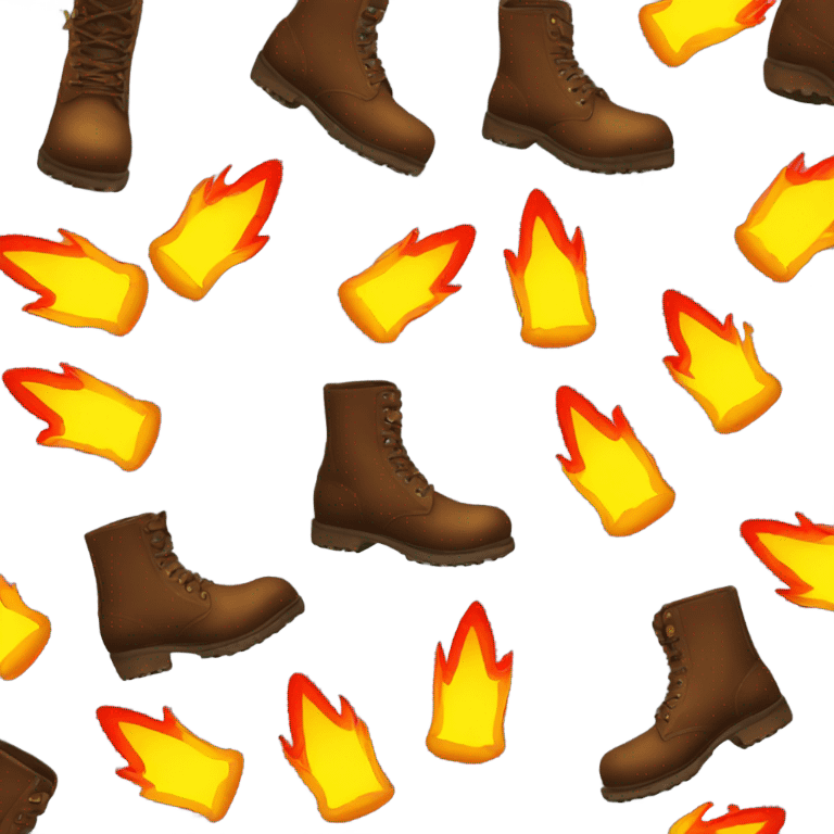 Combat boots on fire bullets  emoji