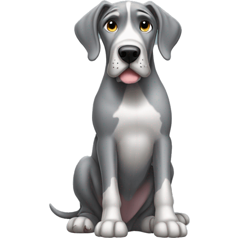 grey great dane emoji