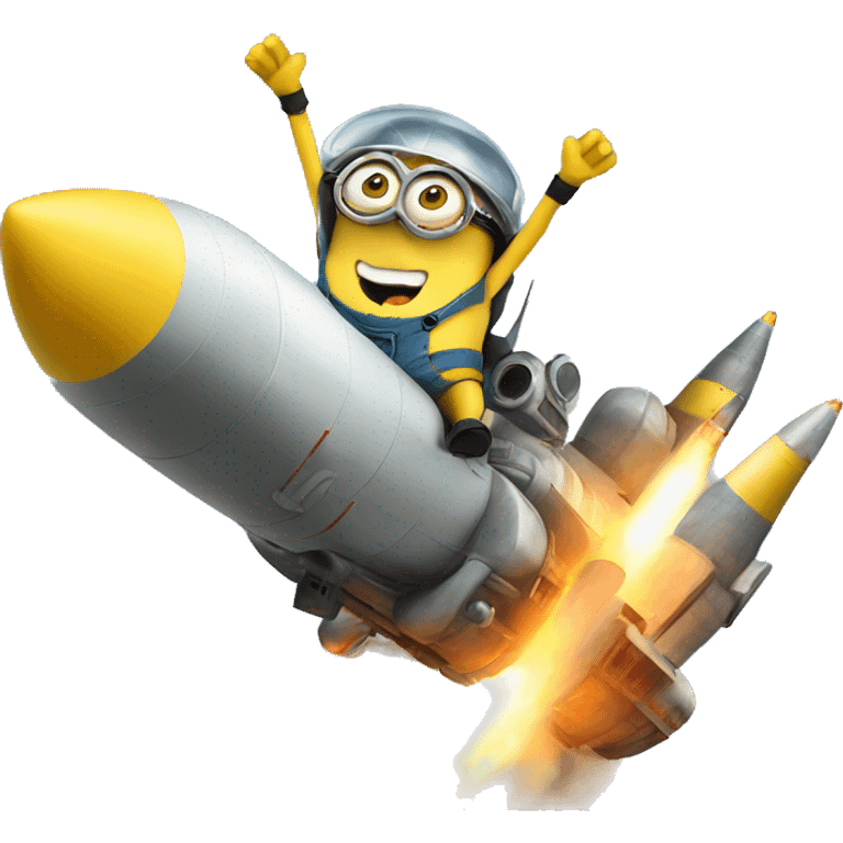 minion riding a ballistic missile emoji