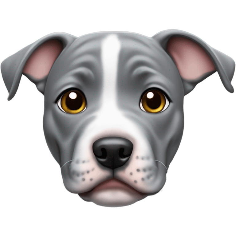 Grey Staffordshire bull terrier puppy emoji